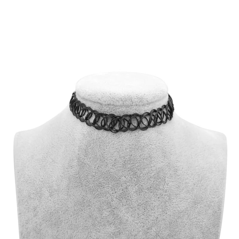 100 Pcs Cute Girls Gothic Tattoo Choker Necklace Women Punk Stretch Tattoo Bracelet Female Jewelry Wedding Party Friends Gift