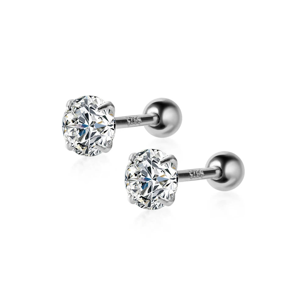 Modian Dazzling AAA Zircon Stud Earring for Women Fashion Authentic 925 Sterling Silver Wedding Engagement Statement Jewelry