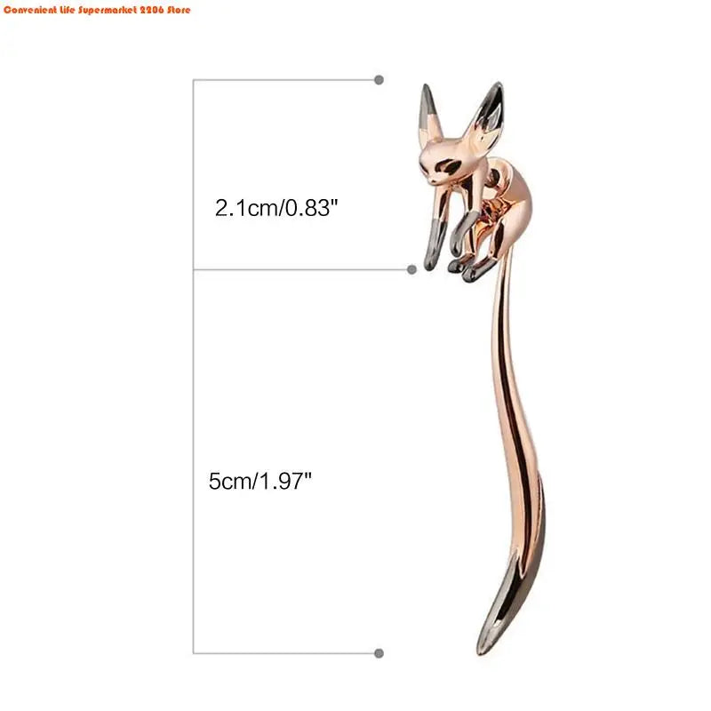 1 Pair Fox Drop Dangle Earrings for Women Animal Fashion Jewelry Mini Fox Animal Lover Girls Stud Earrings Long Tail Earring