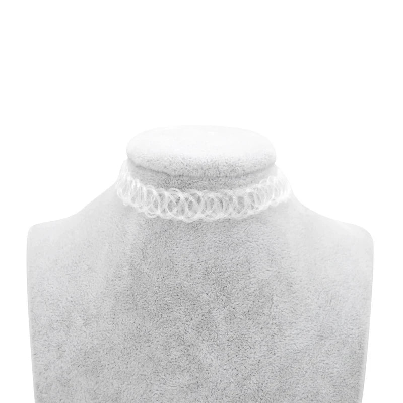 100 Pcs Cute Girls Gothic Tattoo Choker Necklace Women Punk Stretch Tattoo Bracelet Female Jewelry Wedding Party Friends Gift